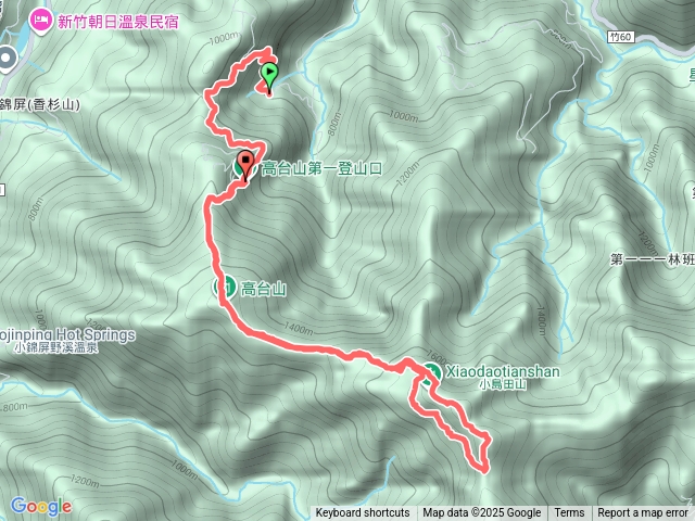 高島縱走(路段施工多走一段產業道路)