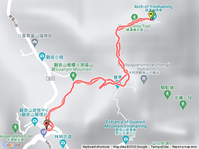 簡單單之觀音山硬漢嶺單程來回