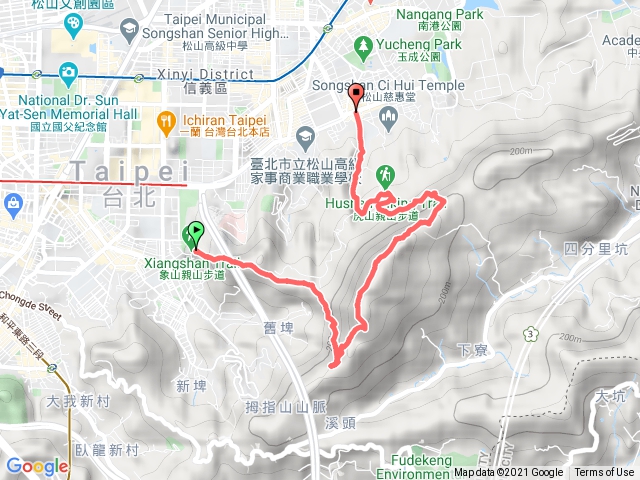 象山登山口-九五峰-虎山-奉天宮