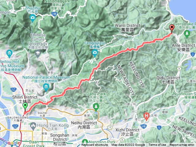 界寮縱走劍潭到基隆