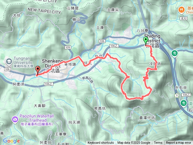 冷飯坑古道-冷飯坑山-楓子林山-烏月山-白馬將軍洞巨岩-鳥月路-深坑大榕樹預覽圖