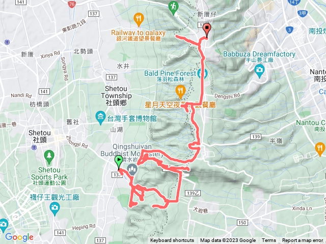 2023-09-21 中央嶺步道-十八彎古道-橫山-長青自行車道-山湖步道-橫山猴探井望高寮.gpx預覽圖