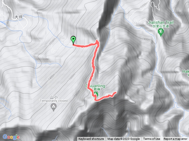 小大登山:大坪登山口-杜鵑嶺-加里山a上a下