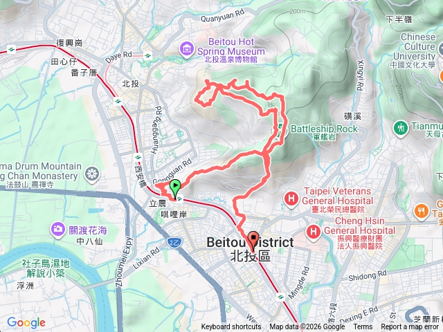 東華山→奇岩山→唭哩岸山→軍艦岩→260峰→八頭山→湯守岩→大師岩→湯海岩→丹鳳山預覽圖