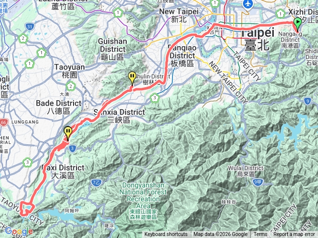 大漢溪左岸至石門水庫自行車專用道啟用後試騎，以往大溪至水庫段需走一般公路與車輛併行，有了專用道就順暢預覽圖