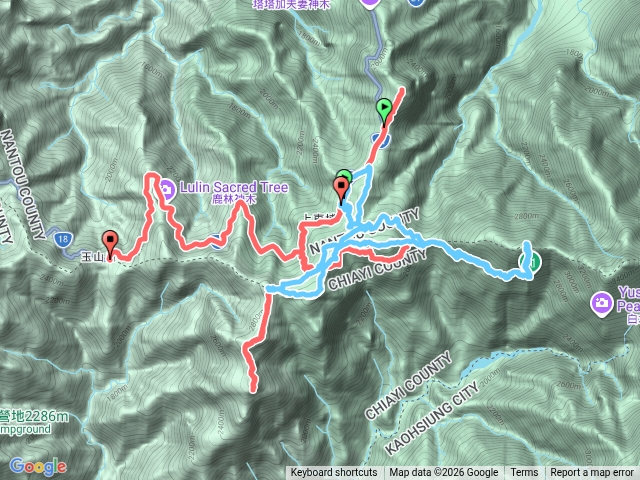 東埔山、麟趾山、雙鞍步道、鹿林山、鹿林前山、真鹿林山、石水山來回縱走