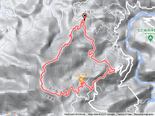 鵝公髻山(第一登山口上，山上人家下_O繞)