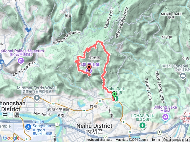 大溝溪步道上龍船岩，開眼山，白石湖山，碧山，大崙頭山，忠勇山預覽圖