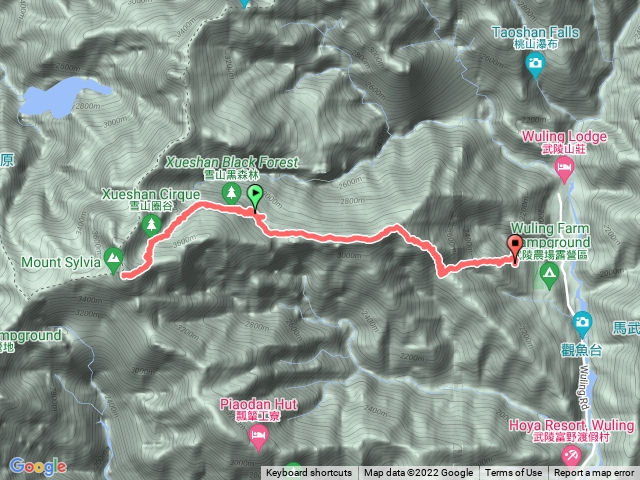 369山莊>雪山主峰>369山莊>登山口