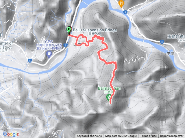 谷關七雄：白毛山。白毛山北峰