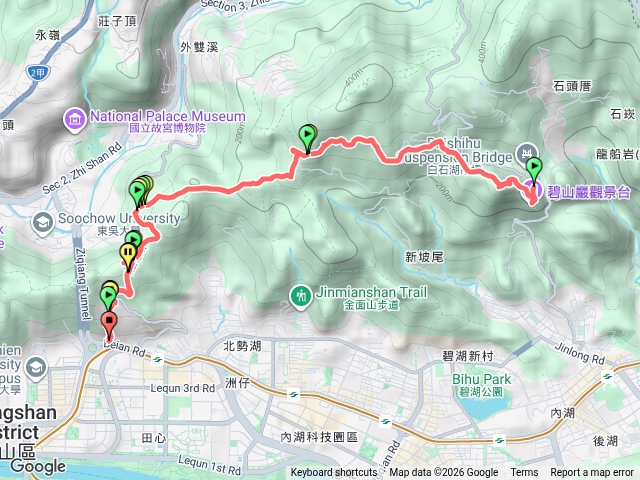 碧山巖 > 劍南路捷運站