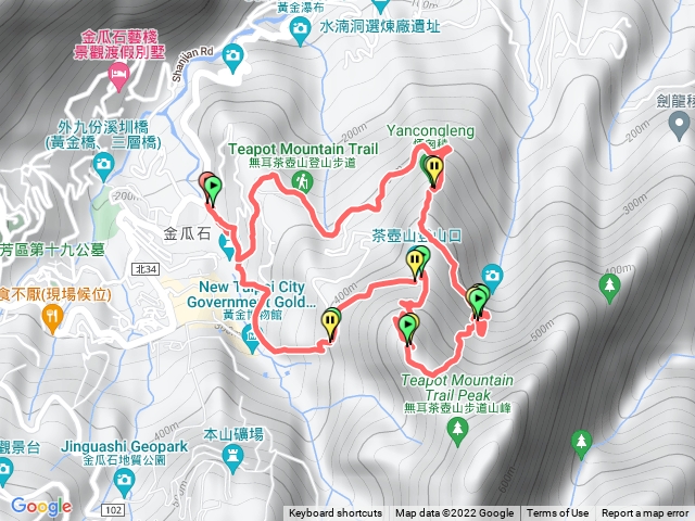 茶壺山。黃金洞。哈巴狗。煙囪陵。