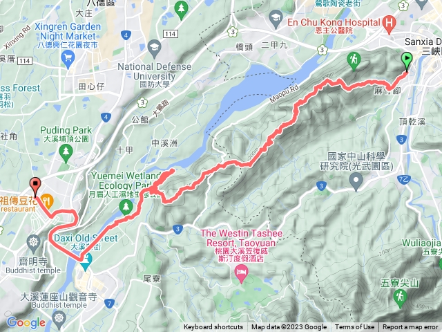 EC三峽鳶山(彩壁)娘子坑山到大溪山豬湖(搭便車)