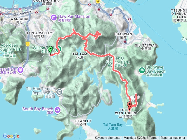 香港渣甸山～打爛呈頂5連山蹤走