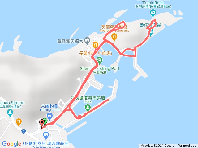 象鼻岩+酋長岩+海天步道