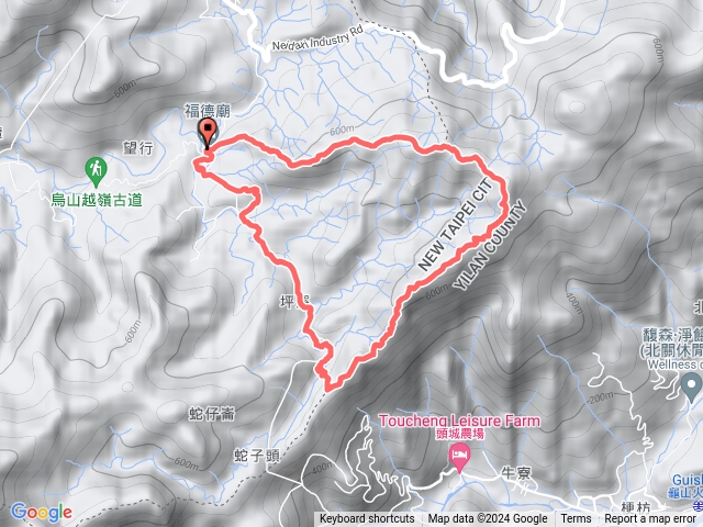 石龜山、叢雲山、坪溪古道O型預覽圖