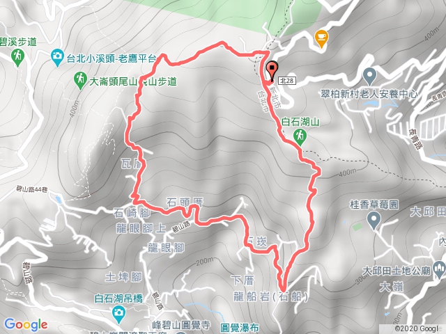 白石湖山-開眼山-龍船巖-大崙頭山-碧山