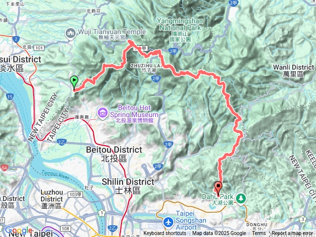 台北大縱走1-4（4沒走完，後面都是馬路）