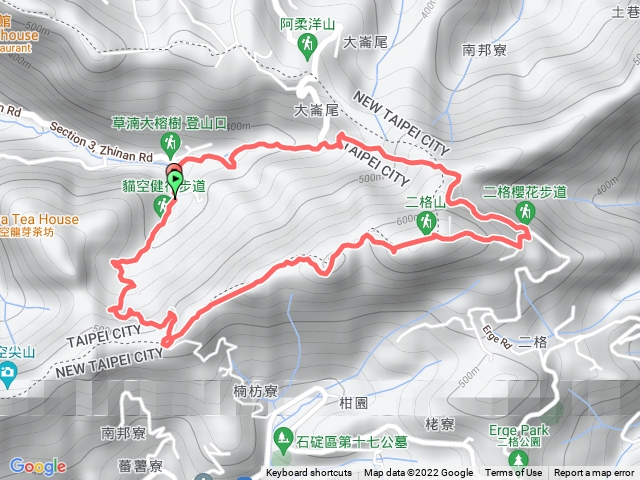 北市文山草湳土地公線南邦寮山_二格山O型