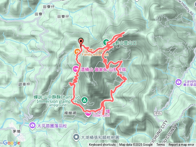 暗影山西北稜線、暗影山北稜線、光明嶺、仙女瀑布O型走預覽圖