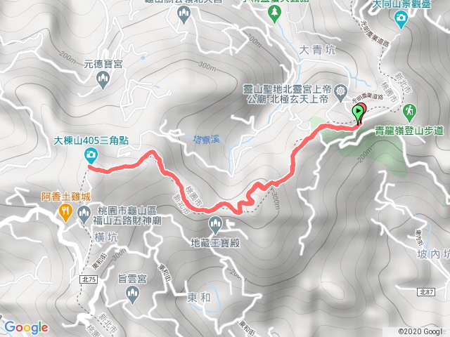 青龍嶺登山口-大棟山來回