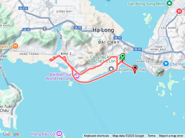 2025.11.18越南下龍灣岸上觀光自由行軌跡