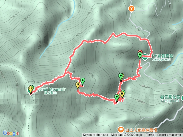 鵝公髻-雲霧步道上第二登山口下