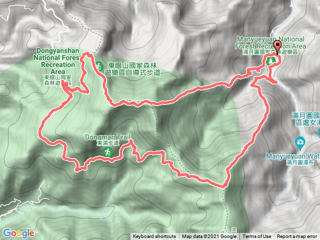 天德巷、東眼山、啦卡山O型