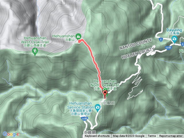 合歡北 東北季風颳風下雨參考