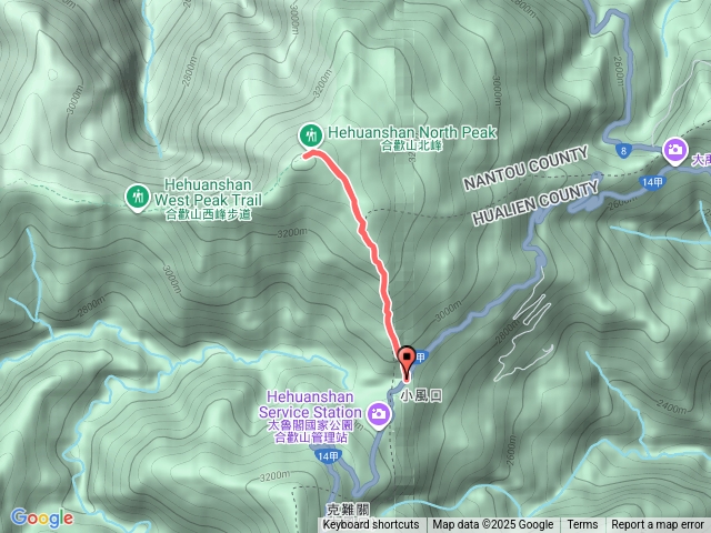 合歡北峰原路來回預覽圖