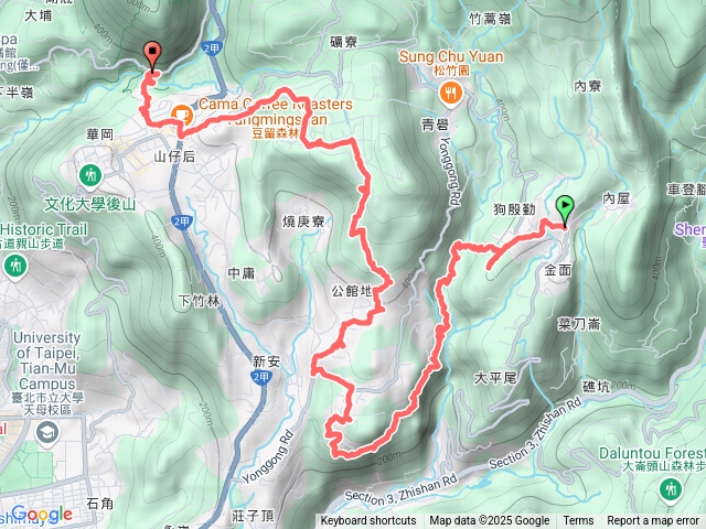平等里-平菁街42巷-狗殷勤古道-閻錫山故居-陽明山天主堂-陽明山第一展望台