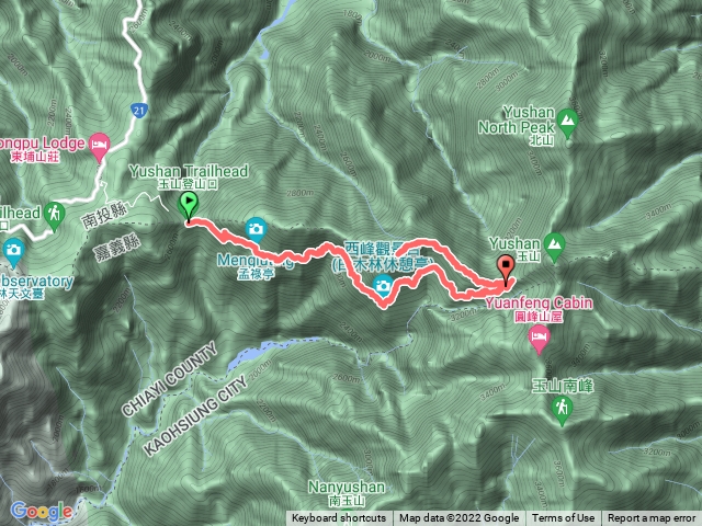 玉山西峰回排雲