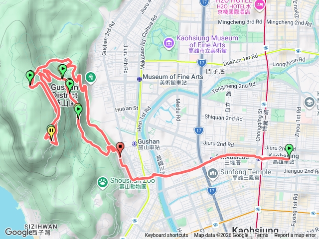 高雄車站綠廊道.元亨寺.北柴山.南柴山