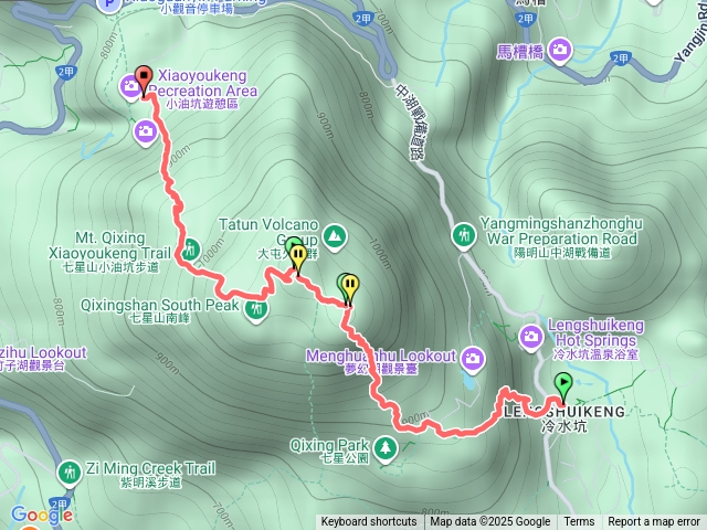 冷水坑-七星東--主峰-小油坑（姍迪）