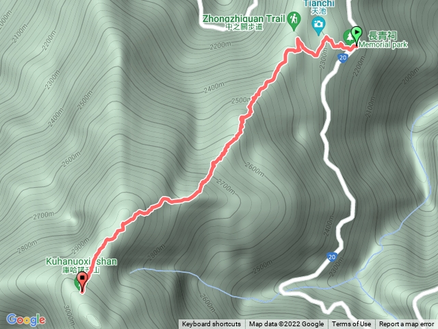 天池走庫哈諾辛山