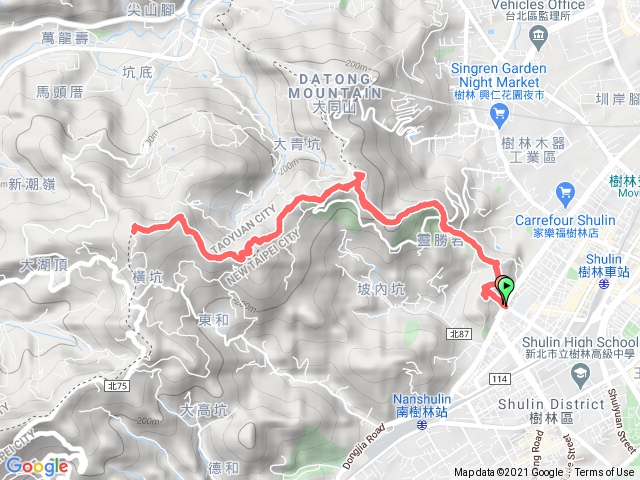 1100121 SD 大同山登山步道、青龍嶺步道、大棟山 405高地小百岳大縱走