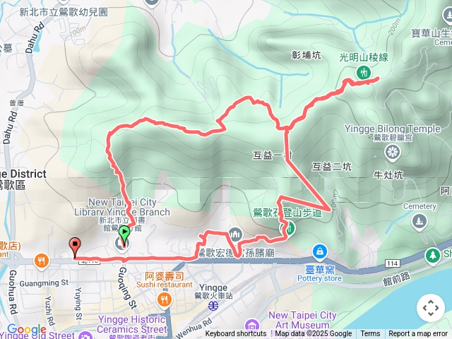 鶯歌忠義宮光明山步道，鶯歌石回