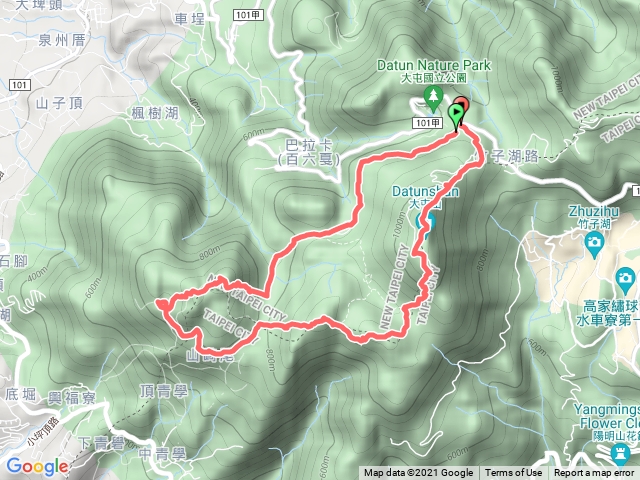 面天山～向天山～大屯西峰～大屯南峰～大屯主峰