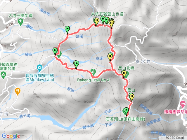 大坑四號叉走石苓湖山/三號半下
