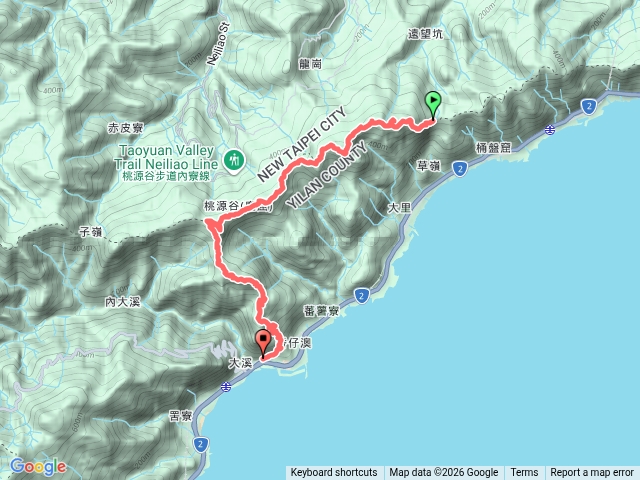 草嶺古道經桃源谷大溪線預覽圖