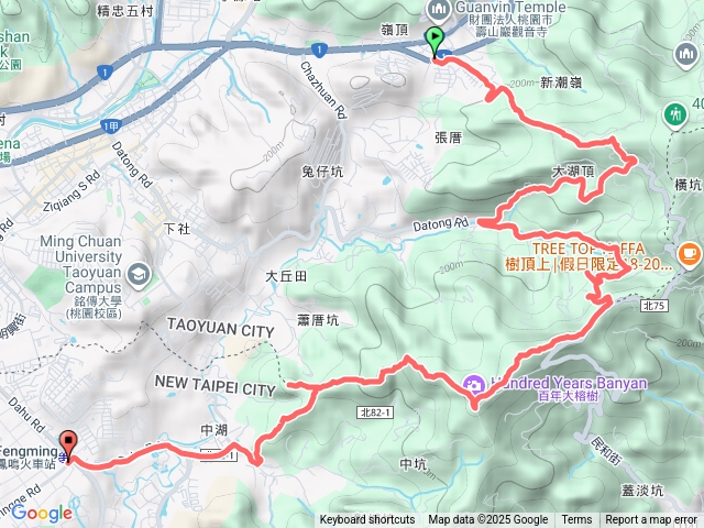 2025 12 17 四湖縱走: 大湖頂山～大湖坑步道～石灰坑山～望湖山～圳頭山～福源山～大湖山