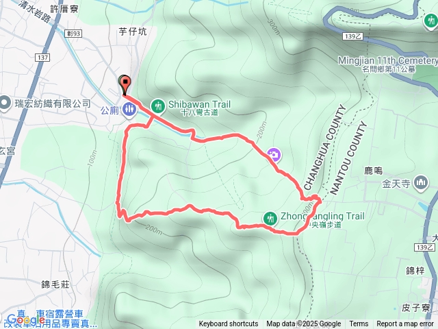 田中中央嶺步道