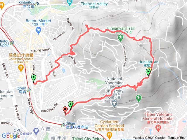 丹鳳、軍艦岩、唭哩岸山、奇岩山