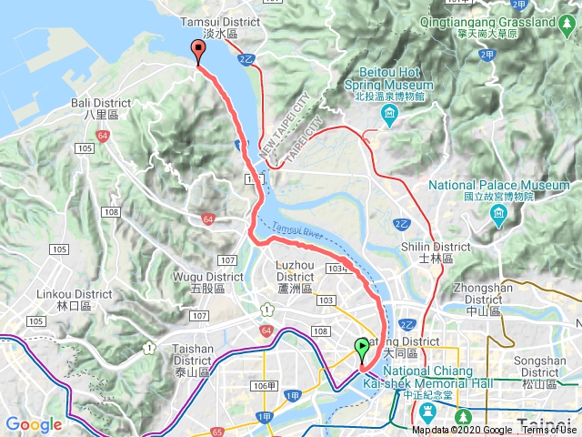 忠孝碼頭至八里渡船頭