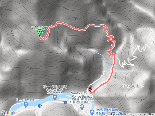 20201030_守關山南峰下滑