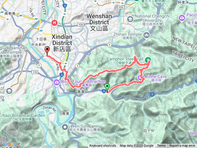 2025微笑山線縱走尋寶集章任務微笑山線：【二格山系】銀河洞越嶺段（續行經長春路接新店獅頭山步道）