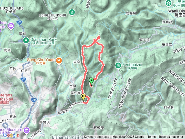 鐵牛-頂山南峰-瑪蕃山-頂山西南峰-頂山-北頂山-杏林山-北五指山-高頂山-嶺南山-鵝尾山-簡厝