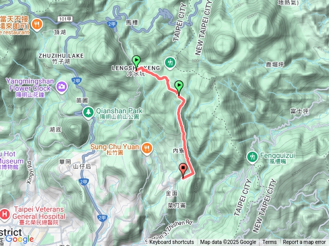 冷水坑服務站竹篙山東北峰瑪礁古道新圳頭山清風亭客官農場午餐