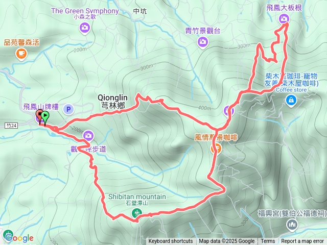 石壁潭山，飛鳳大板根，飛鳳山，8字o繞
