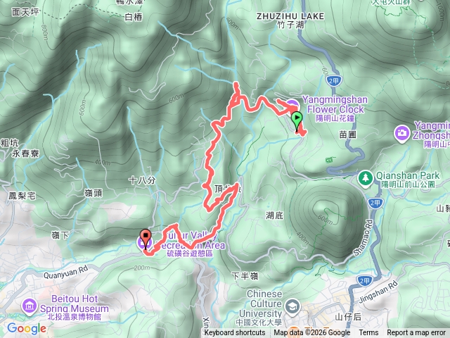 陽明公園賞櫻、草山瀑布吊橋、風尾、十八水圳步道、龍鳳谷、硫磺谷預覽圖